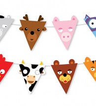 GG66 Animal Party Flags